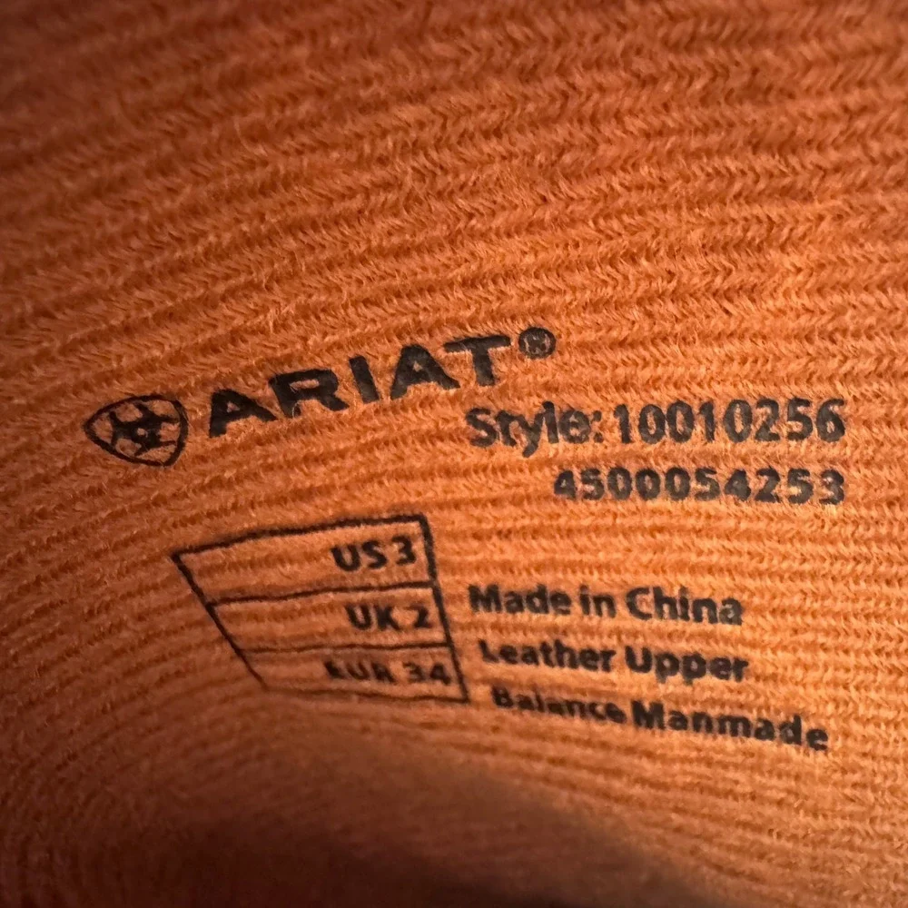 Ariat Shellen Youth Girls 3 Leather Western Brown Boots